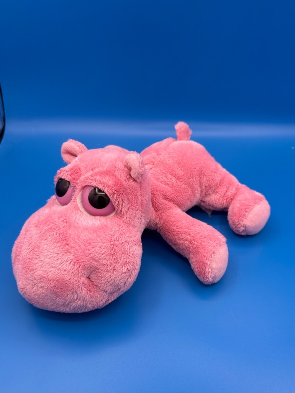 Russ Berrie Pink Hippo Plush Jovita Big Eye Floppy Stuffed Animal Y2K Toy